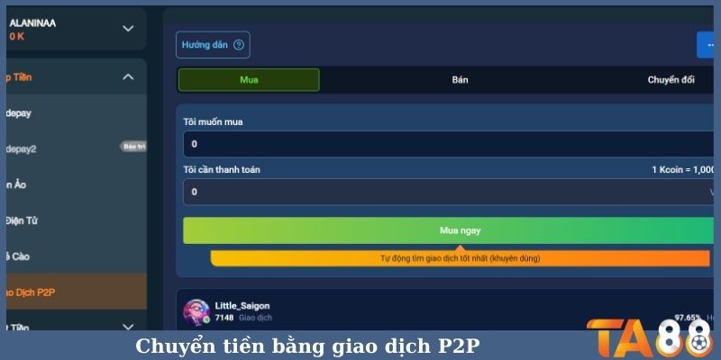 Chuyển tiền bằng giao dịch P2P