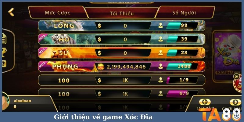 Giới thiệu về game Xóc Đĩa