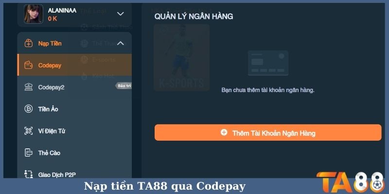 Nạp tiền TA88 qua Codepay