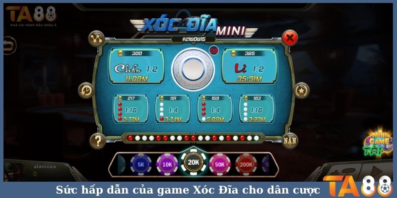 Sức hấp dẫn của game Xóc Đĩa cho dân cược